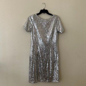 Vintage silver sequin dress